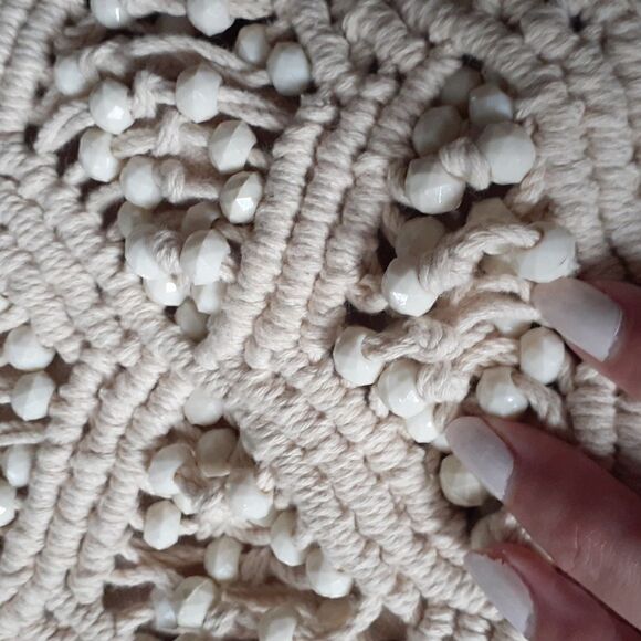 Zara Woven Macrame Bucket Bag - Picture 8 of 14